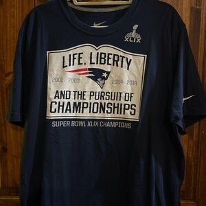 Patriots Nike Men's Dark Blue Super Bowl Graphic Tee